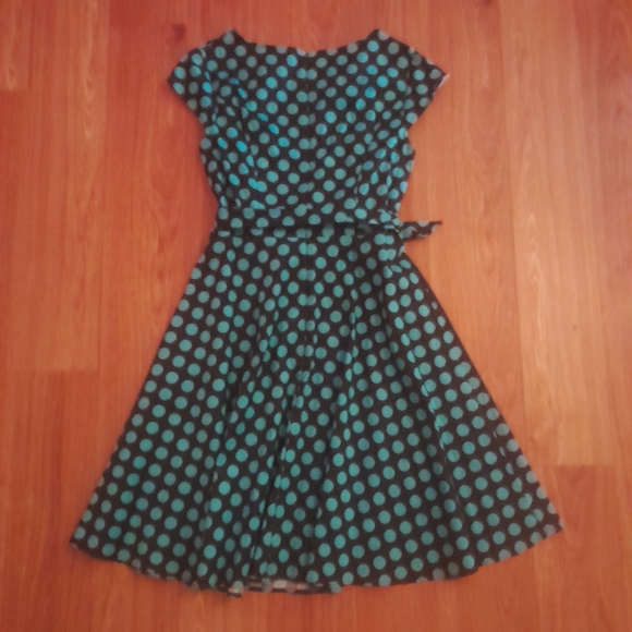 NWOT DRESSYSTAR RETRO Polka Dot Dress XL - Picture 8 of 9